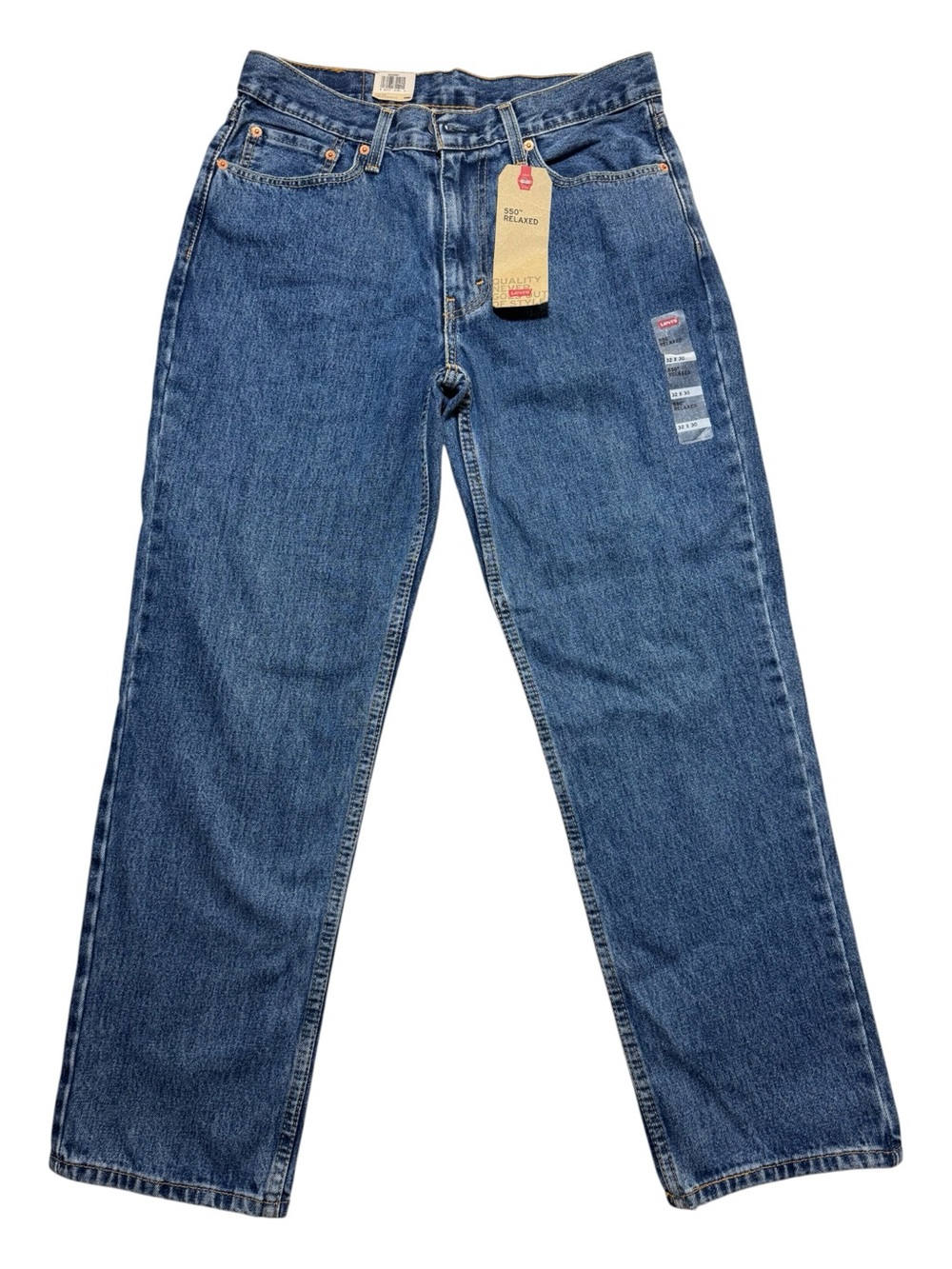 Levi's 550 Relaxed Fit Tapered Leg Men's Jeans 32x30 Medium Wash Blue NWT